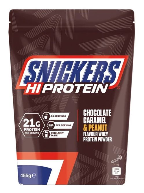 Hovedbilde Snickers Protein Powder 455g - Chcolate, Caramel & Peanutt