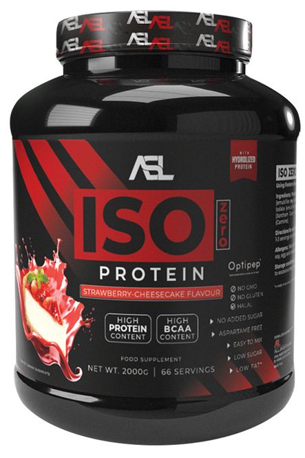 Hovedbilde ASL Whey ISO Zero 2kg Strawberry-Cheesecake