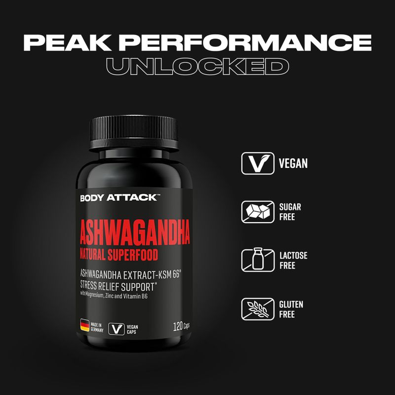 Body Attack Ashwaganda 120 kapsler